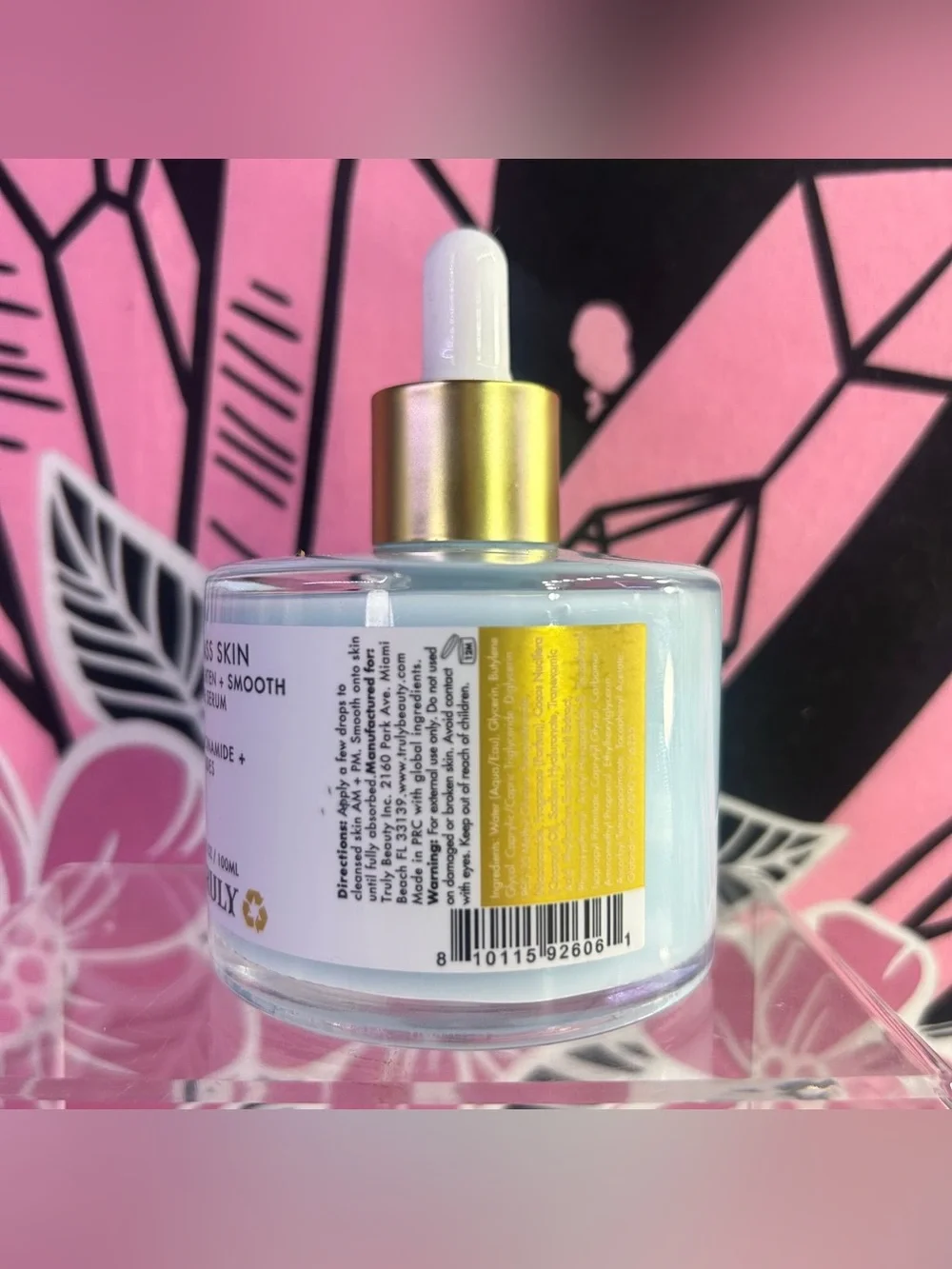 TRULY Glass Skin Brighten + Smooth Face Serum 3.4fl oz